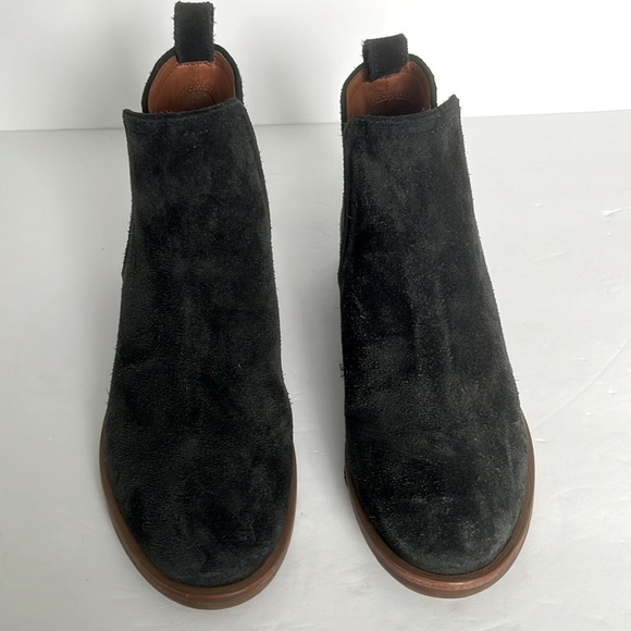 LUCKY BRAND $139 Pogan Chelsea Bootie Black Leather Suede Shoes Size 7.5 New - Picture 8 of 11